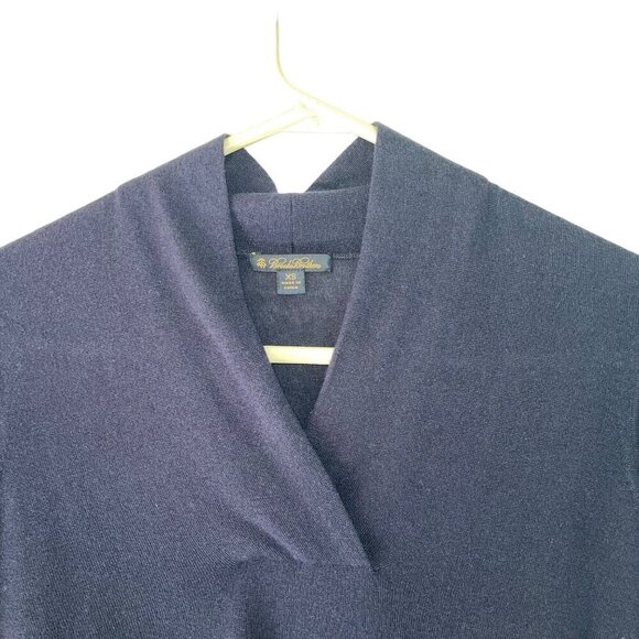 Brooks Brothers Womens Sweater Size XS Blue Shawl Neck Long Sleeve Silk - Picture 5 of 8